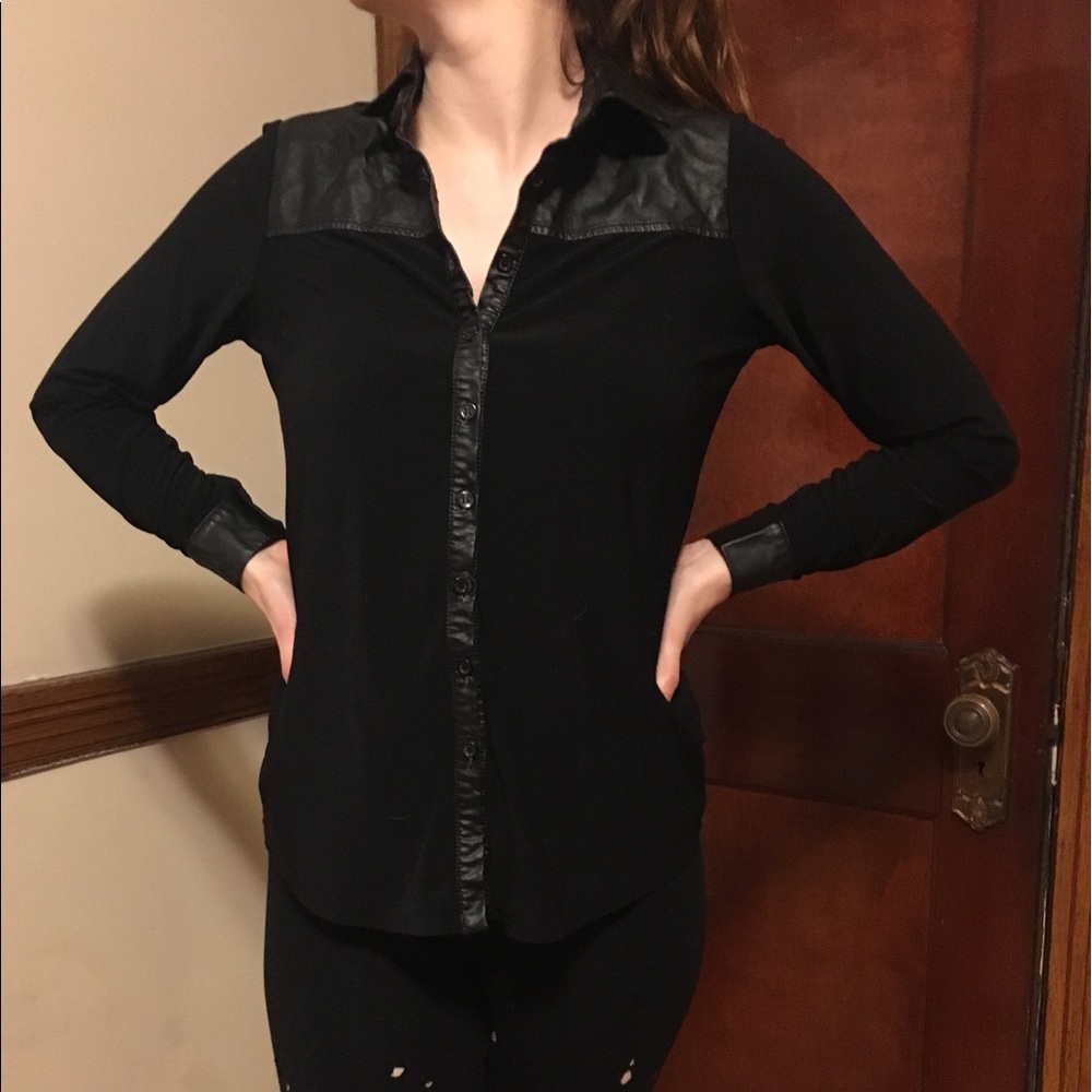 For Cynthia black button down